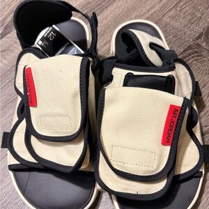 Jordan Sandals - Black and Tan